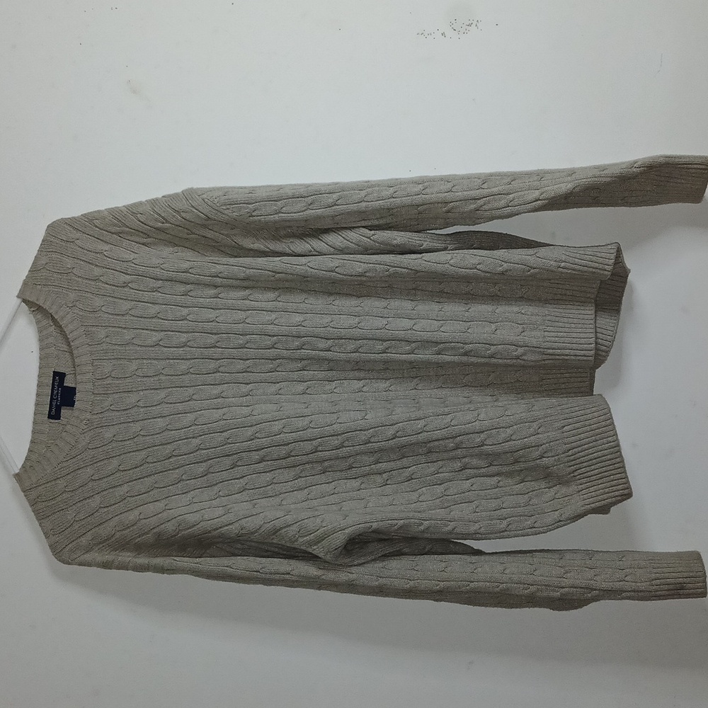 Daniel Cremieux Classics Mens Oatmeal‎ Heather Sweater 100% cotton Size XXL